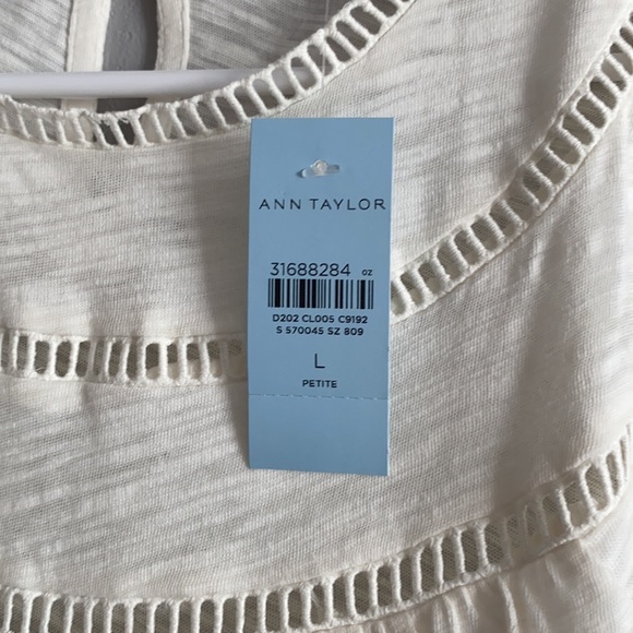 Ann Taylor Petite Cutout Shell L Petite - Picture 9 of 9